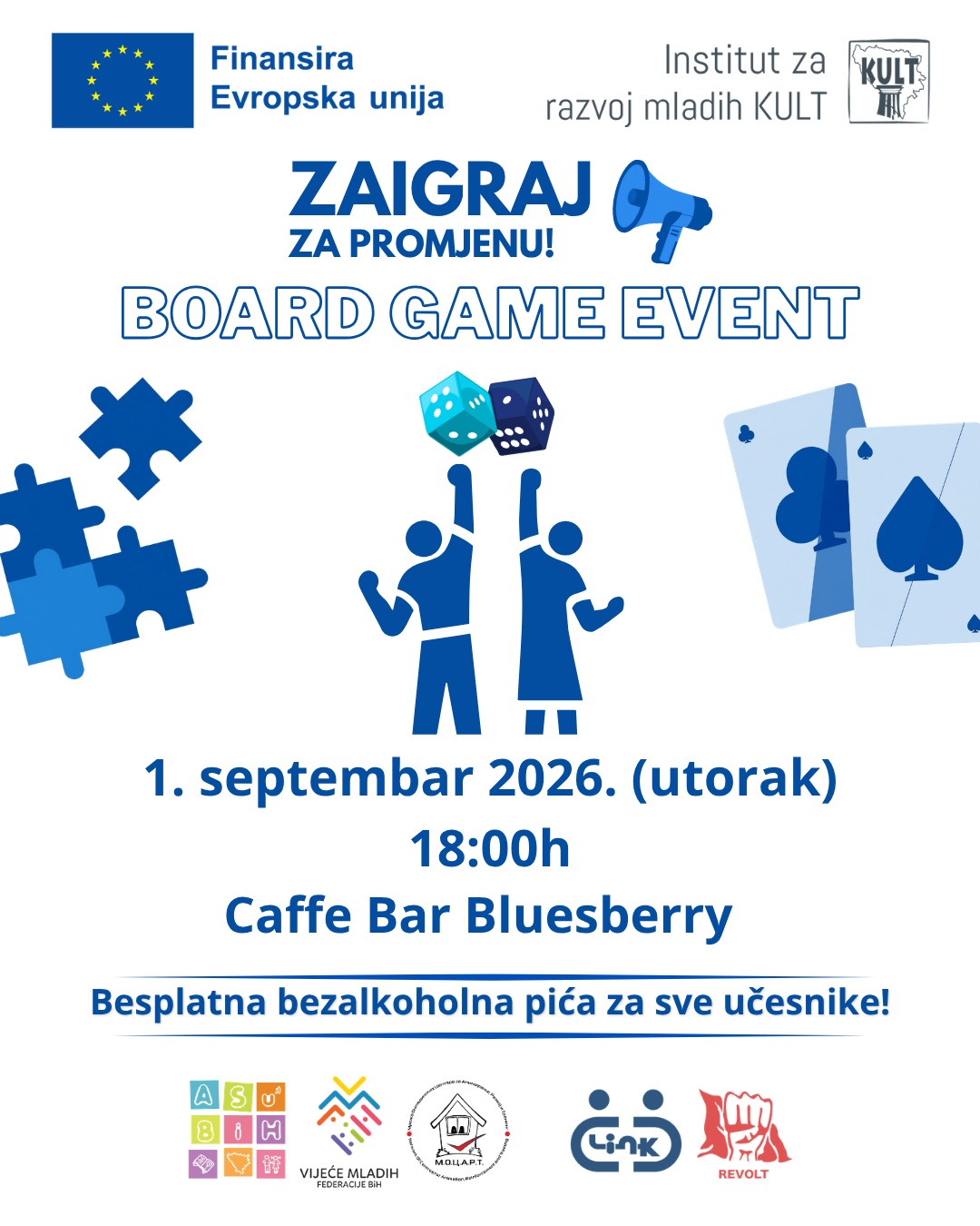 Poziv na posljednju Noć društvenih igara u inicijativi “Zaigraj za promjenu!”