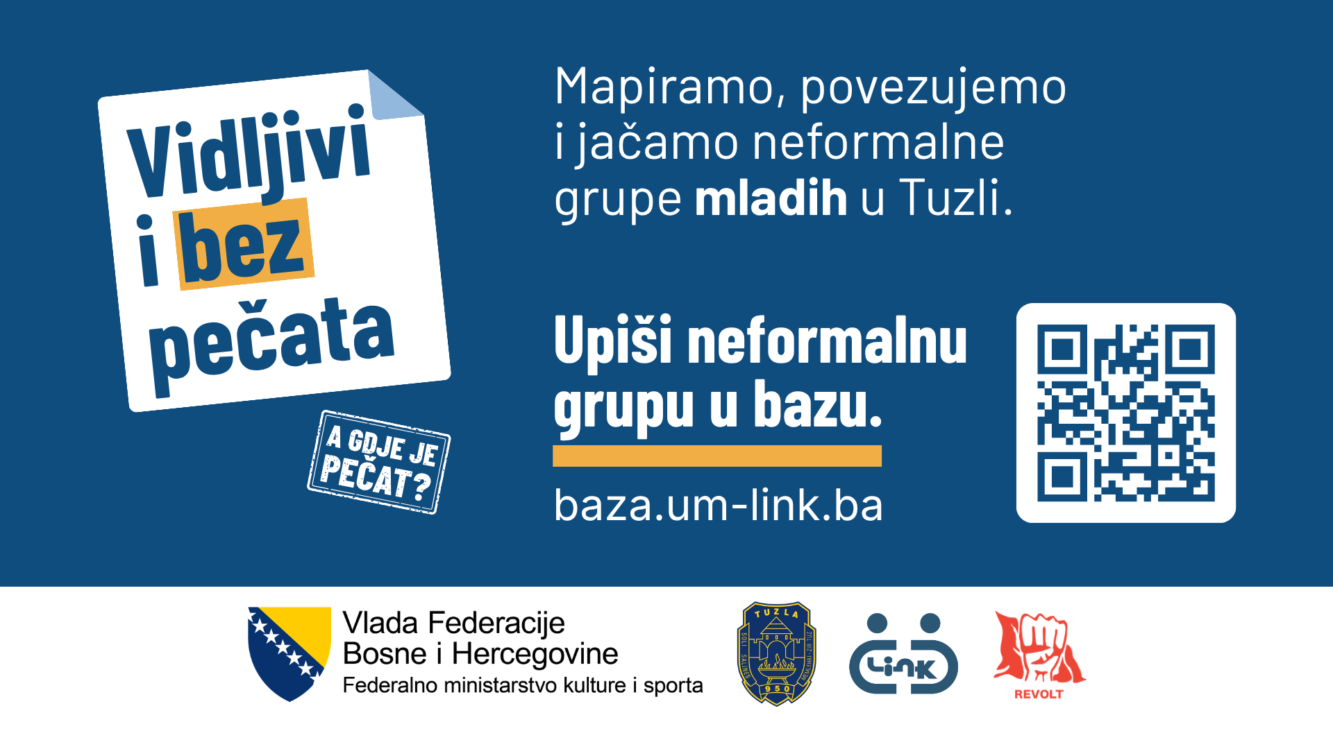 Poziv neformalnim grupama mladih iz Tuzle za upis u bazu
