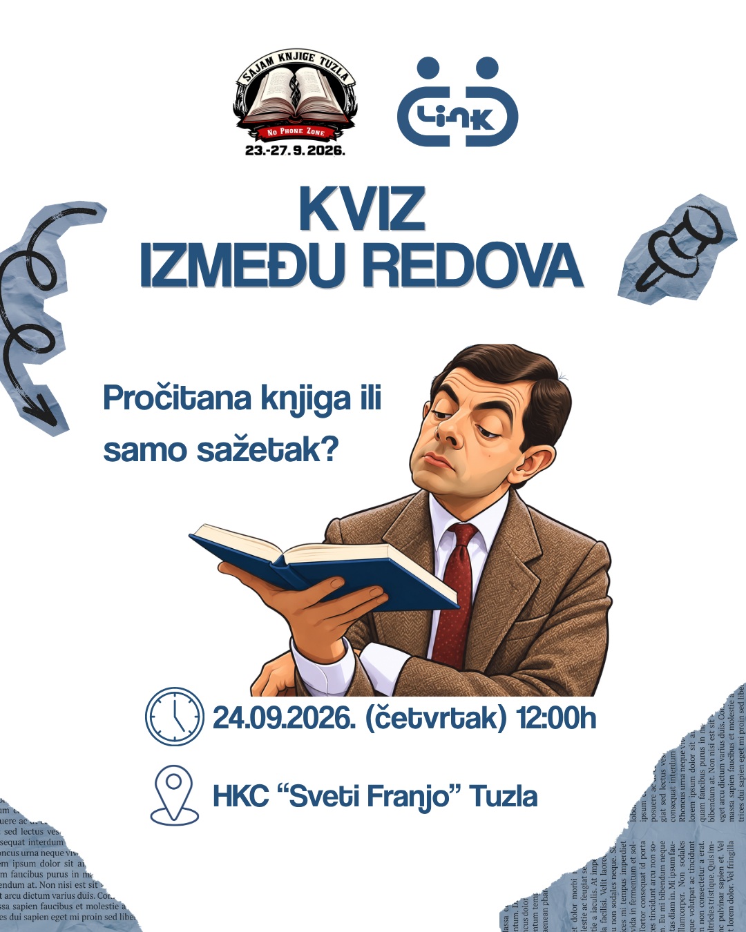 Udruženje mladih “Link” donosi Kviz između redova na Sajam knjige Tuzla!